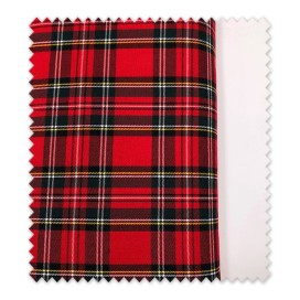 tela de cuadros escoceses rojo tradicional para moda infantil, faldas y decoración navideña
