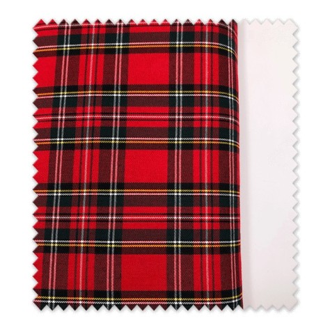 tela de cuadros escoceses rojo tradicional para moda infantil, faldas y decoración navideña tela de cuadros escoceses rojo tradicional para moda infantil, faldas y decoración navideña