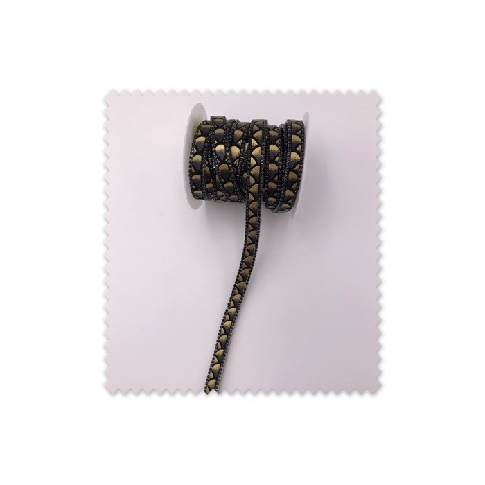 Tira Termoadhesiva Animal Print Oro Envejecido