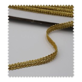 Rollo 25m Pasamanería Brillo Oro Doble Cordón Paralelo