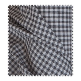 algodón estampado cuadros vichy pequeño azul y negro