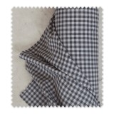 Algodón 100% Cuadro Vichy 0,6cm Negro y Azul