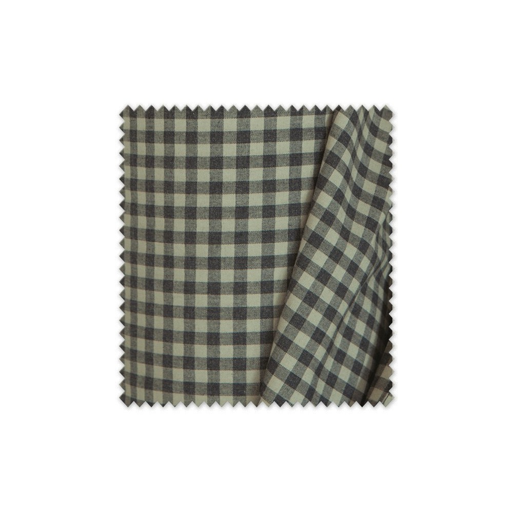 Algodón 100% Cuadro Vichy 0,6cm Negro y Verde