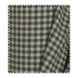 Algodón 100% Cuadro Vichy 0,6cm Negro y Verde