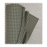 tela de algodón transpirable cuadro vichy negro verde