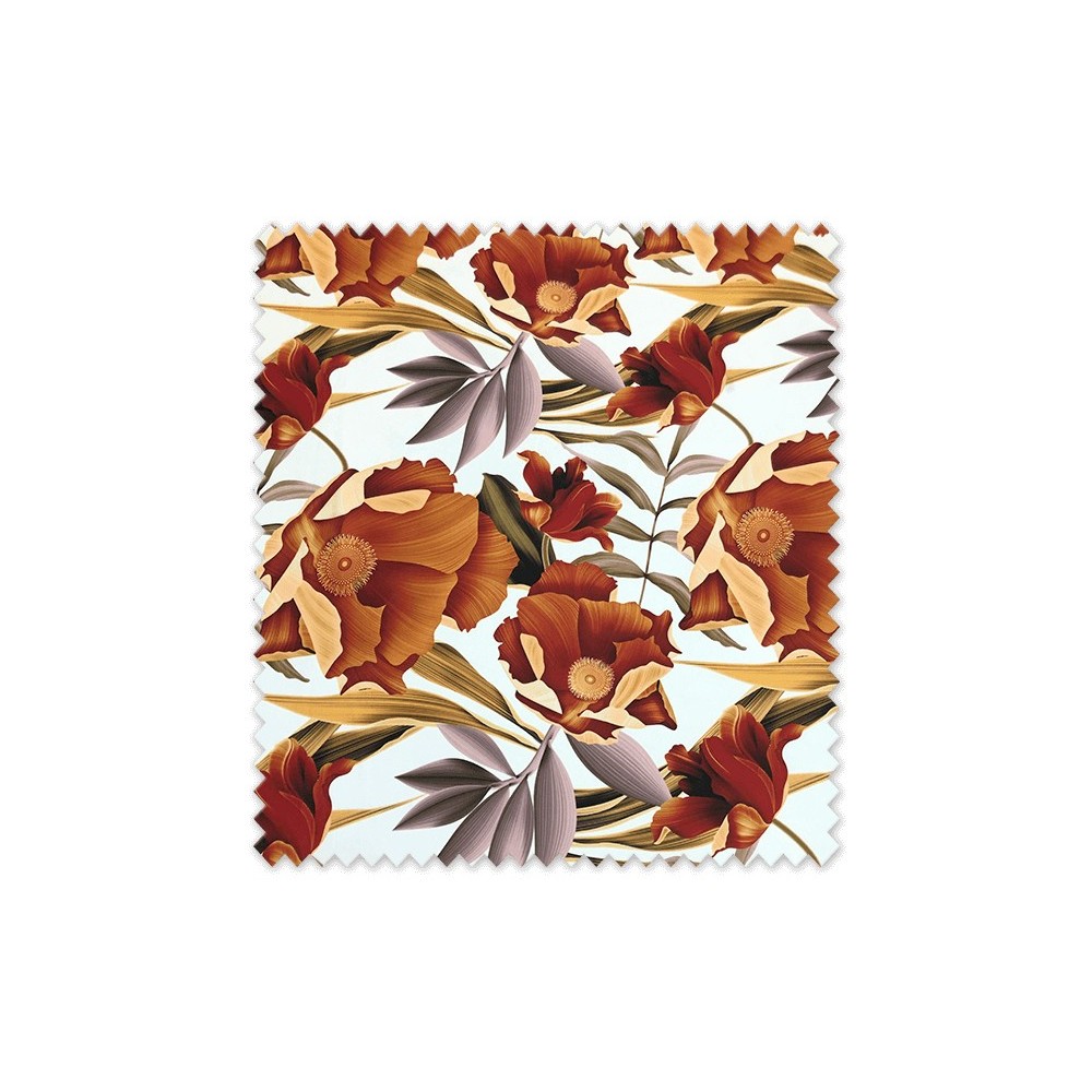 tela flamenca estampada floral tonos tierra