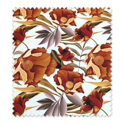 tela flamenca estampada floral tonos tierra