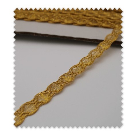 Rollo 25m Pasamanería Brillo Círculos Oro