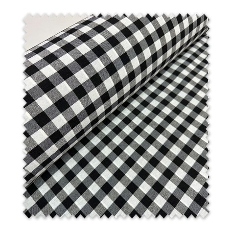 Tela loneta cuadros Vichy negro 2,80m ancho Tela loneta cuadros Vichy negro 2,80m ancho