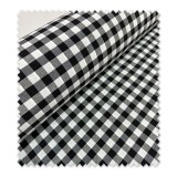 Tela loneta cuadros Vichy negro 2,80m ancho