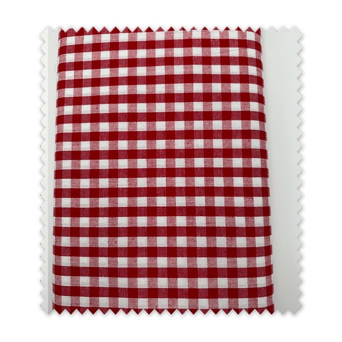 Algodón 100% Cuadro Vichy 0,90cm Rojo