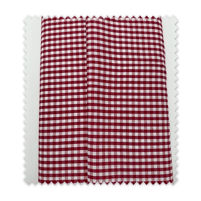 Algodón 100% Cuadro Vichy 0,5cm Fresa