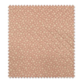 tela de piqué acolchada estrellas dobles fondo rosa infantil cálida y suave para bebé