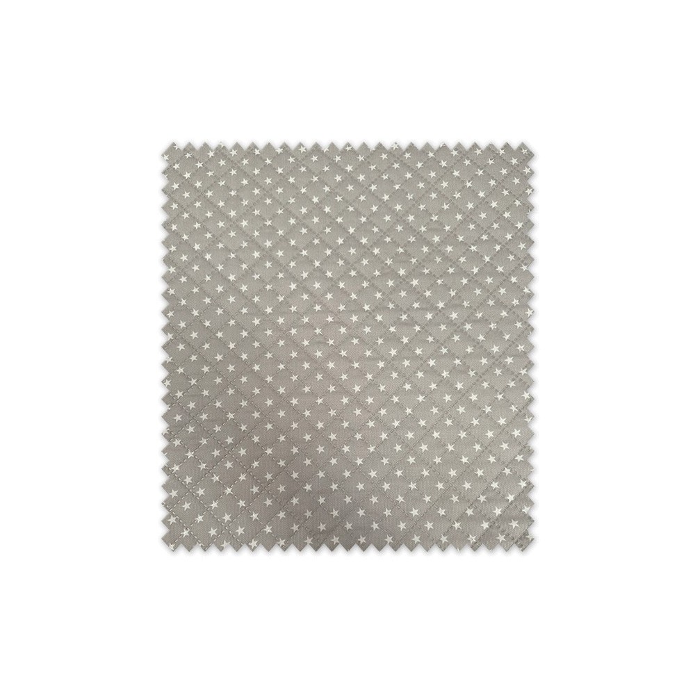 tela de piqué acolchada estrellas fondo gris infantil cálida y suave para bebé tela de piqué acolchada estrellas fondo gris infantil cálida y suave para bebé