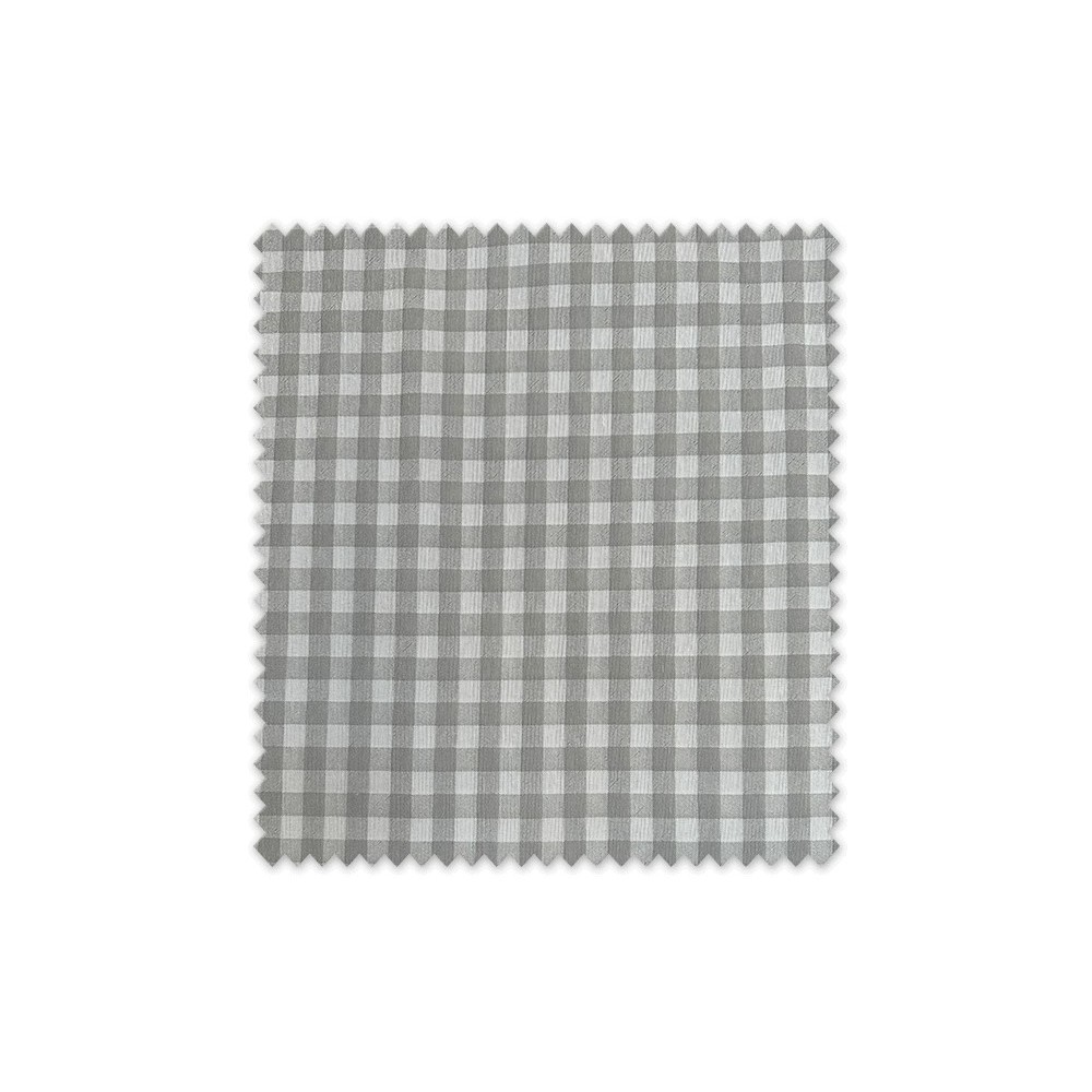Loneta resistente cuadros vichy gris para cortinas y manteles