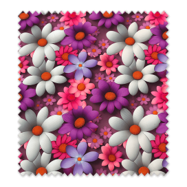 tela strech flamenca margaritas colores