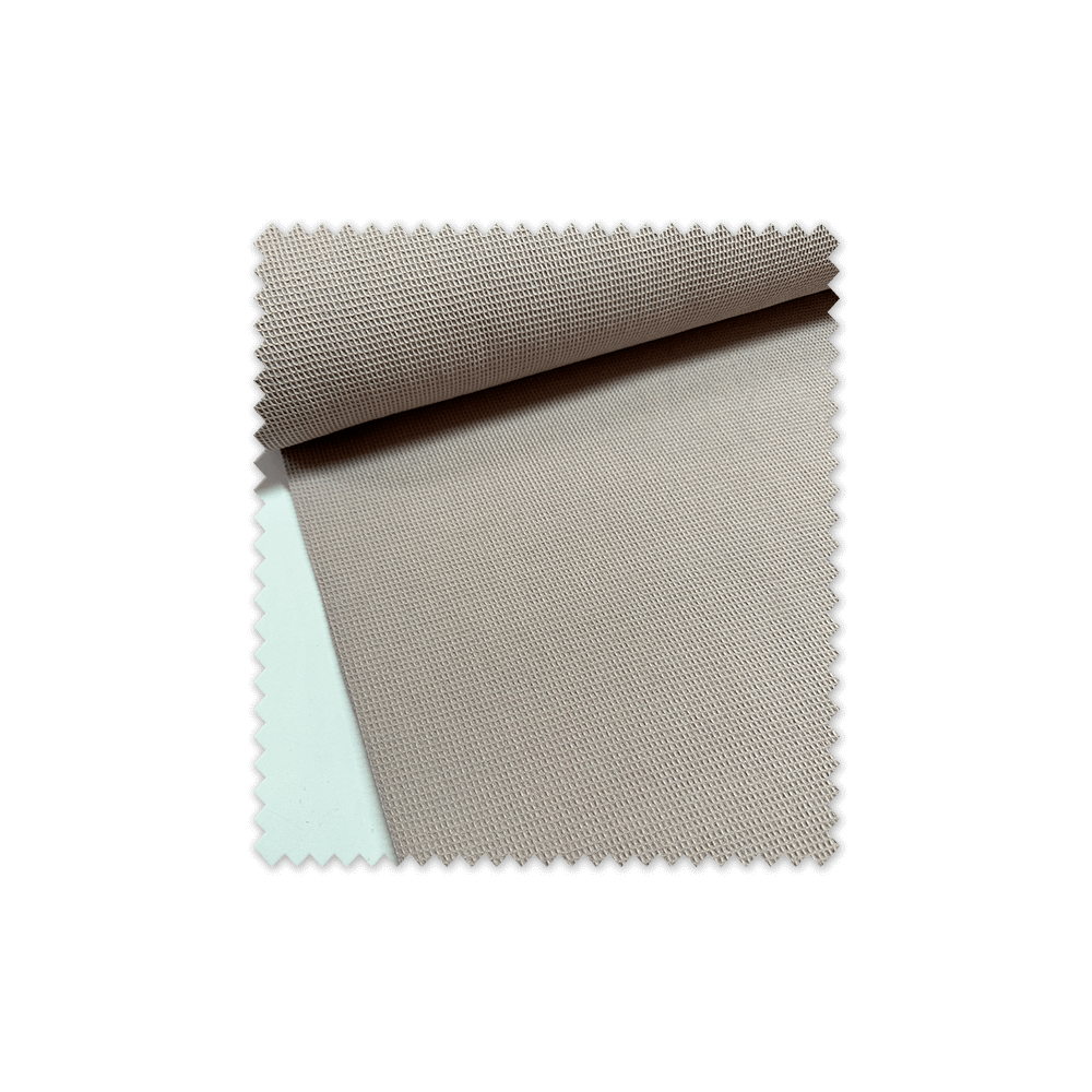 Tela mini waffle rosa vintage en detalle con relieve tipo nido de abeja