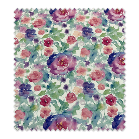 Tela strech flamenca flores acuarela para traje de flamenca