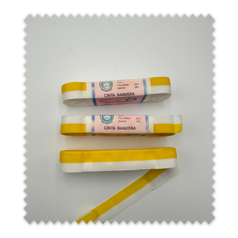 Cinta Bicolor Amarillo y Blanco · Pack 3x10m · Oferta Flash | Venta de telas Online Cinta Bicolor Amarillo y Blanco · Pack 3x10m · Oferta Flash | Venta de telas Online