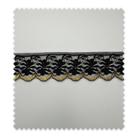 Comprar Encaje negro con lurex 5 cm – Oferta flash 72 m | Venta de Telas Online| Venta de telas Online
