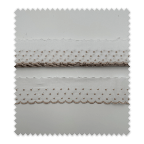Oferta 13,70m Tira bordada beige