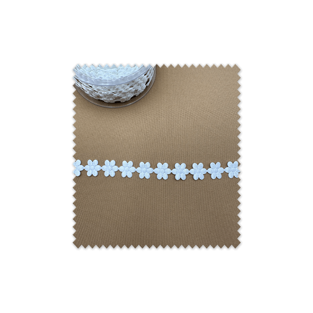 rollo 15 metros Flores troqueladas crudo OFERTA FLASH