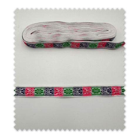 Cinta zig zag jaspeada verde, fucsia y morado 6,80 cm Cinta zig zag jaspeada verde, fucsia y morado 6,80 cm