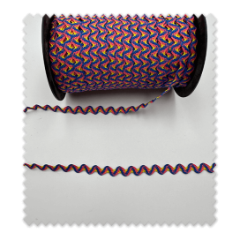 Pasamanería zig zag colores vivos para costura