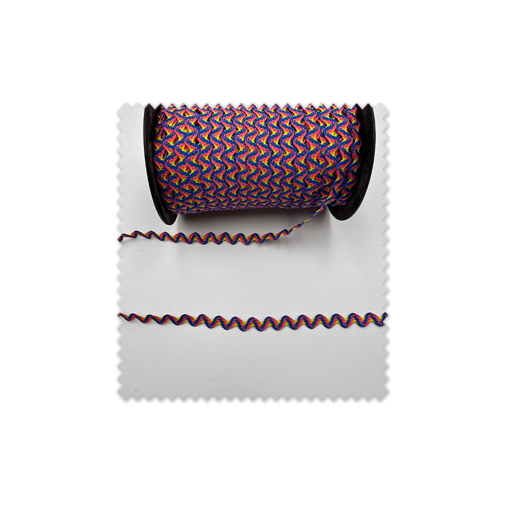 Pasamanería zig zag colores vivos para costura