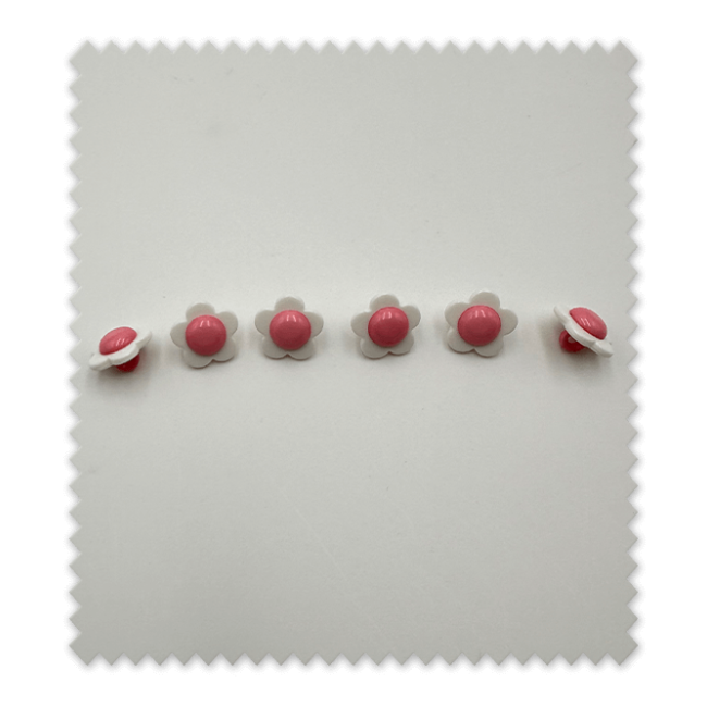 Botones Flores Color Rosa | Venta de telas Online