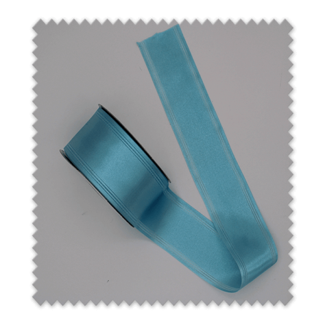 Cinta de raso fantasía celeste en rollo de 20 metros para costura, decoración y manualidades