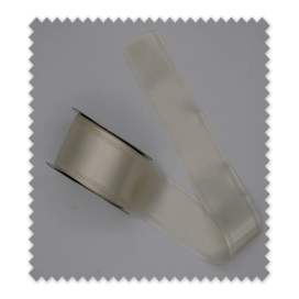 Cinta de raso fantasía crudo en rollo de 20 metros para costura, manualidades y decoración