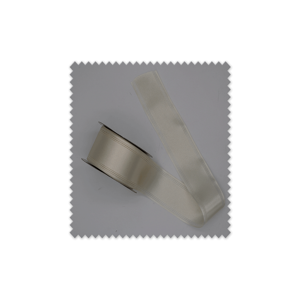 Cinta de raso fantasía crudo en rollo de 20 metros para costura, manualidades y decoración