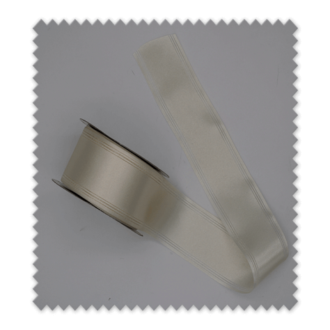 Cinta de raso fantasía crudo en rollo de 20 metros para costura, manualidades y decoración