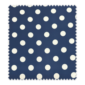 tela flamenca de lunares fondo azul marino