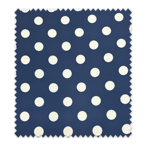 tela flamenca de lunares fondo azul marino