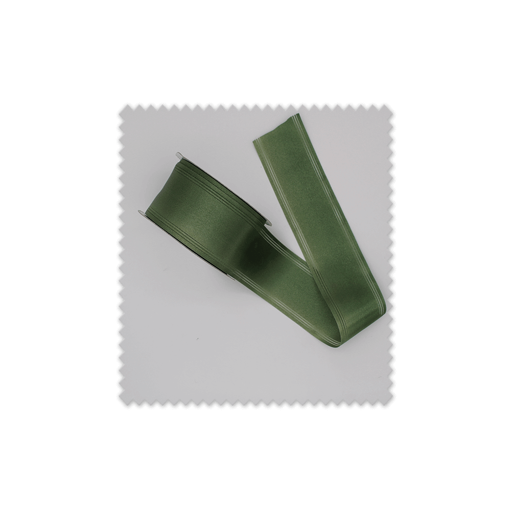Cinta raso verde oliva para lazos y manualidades