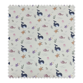 Impermeable Animales Marinos Fondo Beige