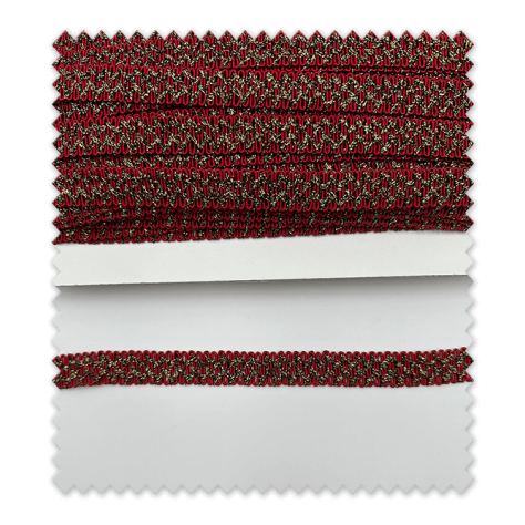 Rollo 25m Pasamanería Lurex Oro y Granate | Oferta Flash Mercería Online