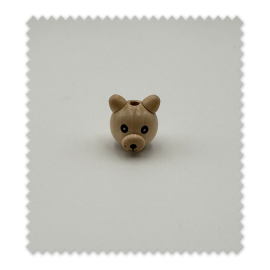 Bola osito madera natural | Complemento artesanal para bebé | Venta de telas Online