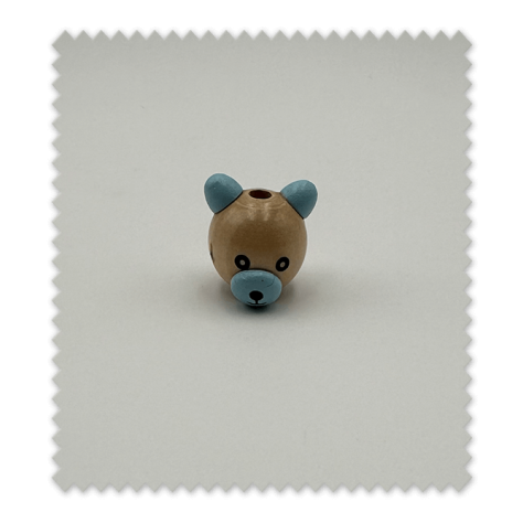 Bola osito azul de madera | Accesorios seguros para bebés | Venta de telas Online Bola osito azul de madera | Accesorios seguros para bebés | Venta de telas Online