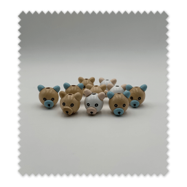 Pack bolas osito colores surtidos | Accesorios de madera para bebés | Venta de telas Online