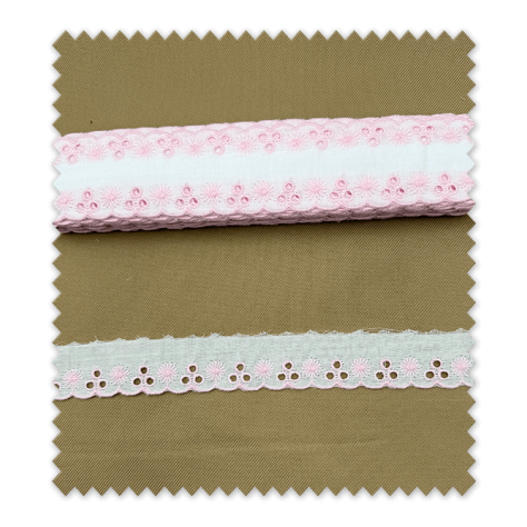 □ Tira Bordada Color Rosa Bebé □ Venta de telas Online □ Tira Bordada Color Rosa Bebé □ Venta de telas Online