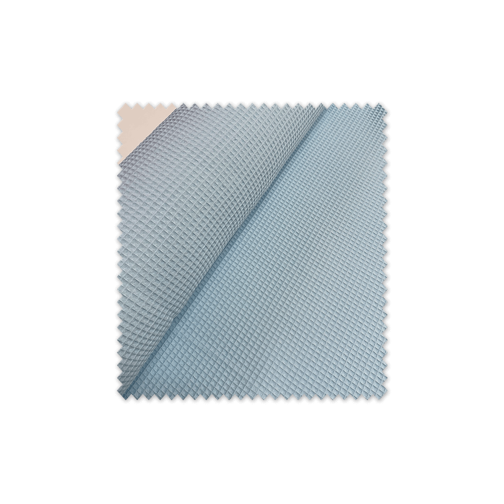 Tela waffle azul bebé | Algodón gofrado para bebé y baño