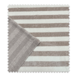 Tela de Rizo Bambú Rayas Topo y Beige – Suave, Absorbente y Natural | Ideal para Toallas, Bebés y Baño