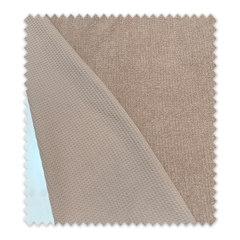 Tela waffle arena doble cara rizo natural