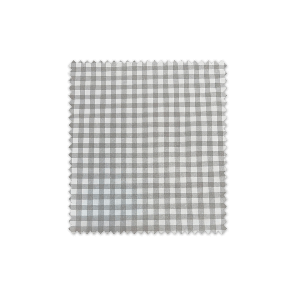 Tela popelín cuadros vichy gris algodón Tela popelín cuadros vichy gris algodón