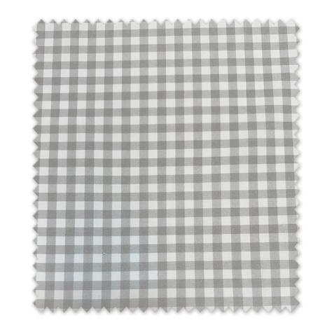 Tela popelín cuadros vichy gris algodón Tela popelín cuadros vichy gris algodón