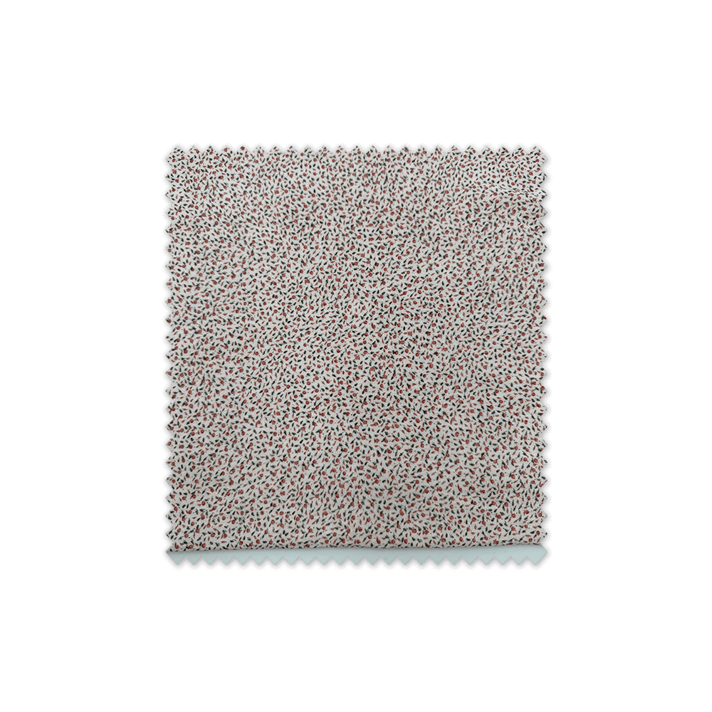 retal doble gasa orgánica flores rosa melocotón algodón 100 % natural para confección infantil y prendas ligeras