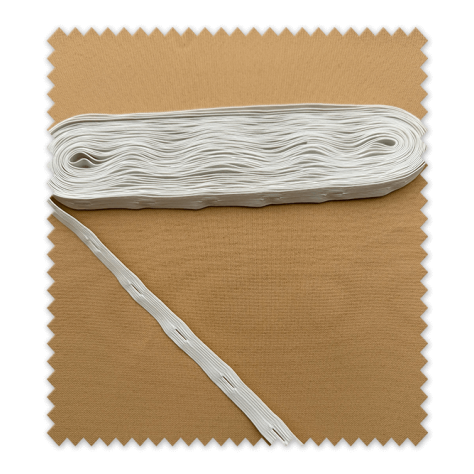 10 metros Goma Ojales 1cm Blanco